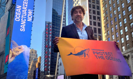 O Χαβιέ Μπαρδέμ στην εκστρατεία της Greenpeace για τους ωκεανούς