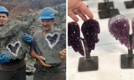 Ανθρακωρύχοι στην Ουρουγουάη ανακάλυψαν πέτρωμα αμέθυστου σε σχήμα καρδιάς